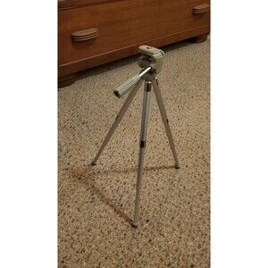 Sunpak 1000XL Tabletop Silver Tripod & Pouch Drawstring Cinch Top Digital Camera